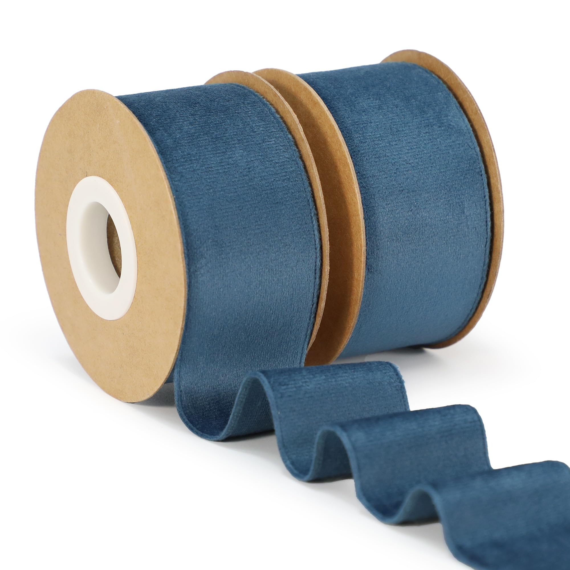 Amazon.com: Keypan Dusty Blue Velvet Ribbon 1-1/2